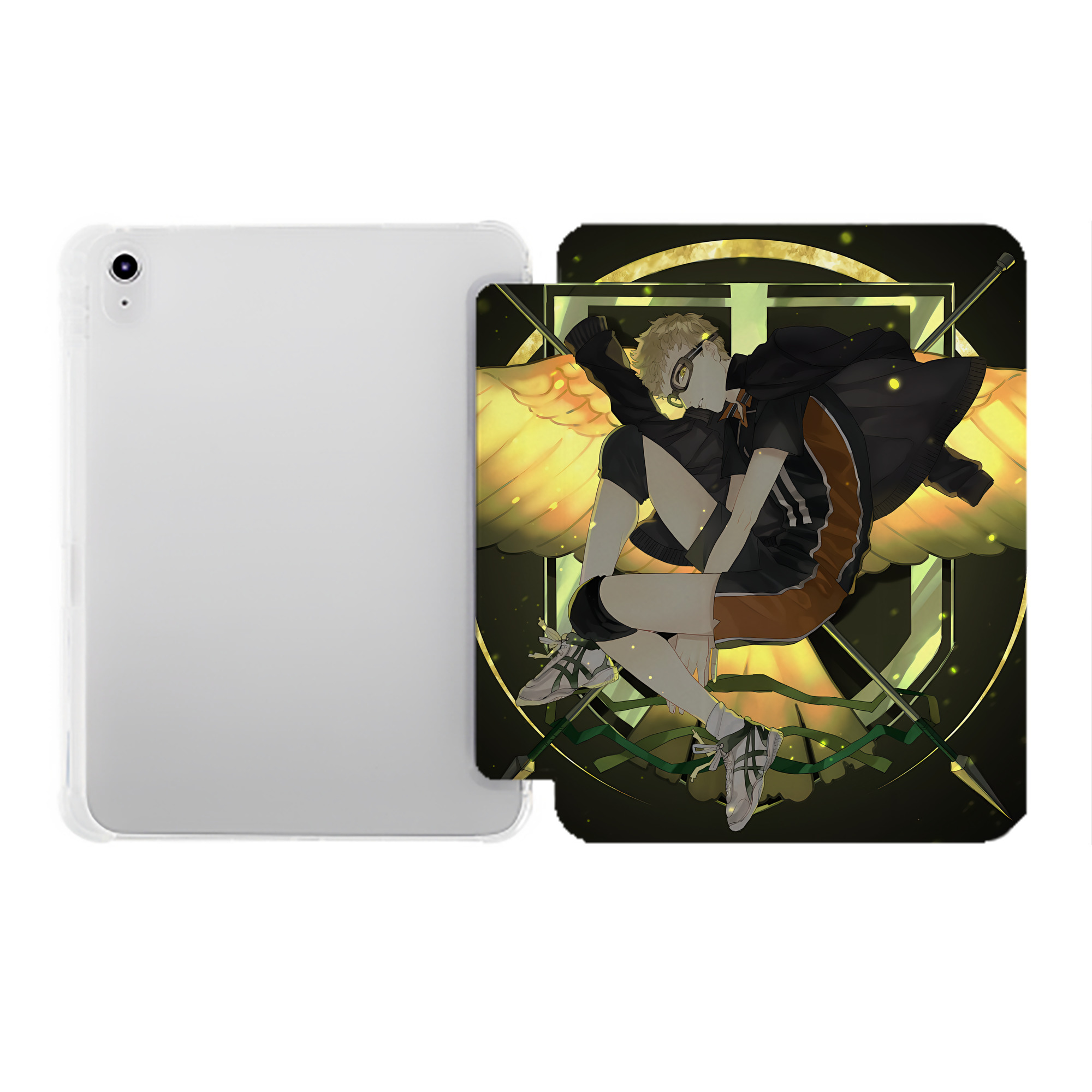 （画像用） ハイキュー!! Haikyu!! IPad ケース ペン収納付き 三つ折りスタンド PUレザー×シリコン 対応機種9.5/10.5/10.9インチ